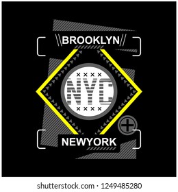 nyc/brooklyn typography design t-shirt,vector illustration