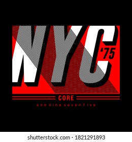 NYC,illustration retro of new york city for t-shirt, typography, vector illustration - stock and ready print
