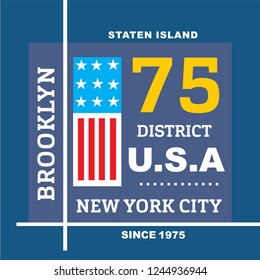 NYC/NEW YORK CITY stock vector illustration/t shirt typography design graphic/shirt print