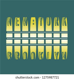 NYC/NEW YORK CITY stock vector illustration/t shirt typography design graphy/shirt print