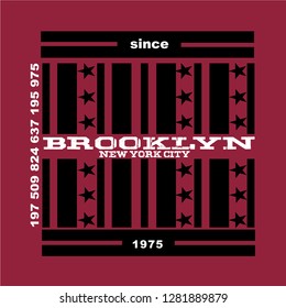 NYC/NEW YORK CITY stock vector illustration/Tshirt typography design graphy/shirt print