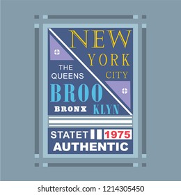 NYC/NEW YORK CITY/BROOKLYN/t shirt illustration design/shirt graphic typography/print