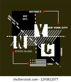 NYC/NEW YORK CITY/stock vector illustration/T shirt typography design graphic/shirt print