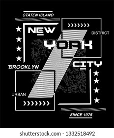NYC/NEW YORK CITY,stock vector illustration,T-shirt design graphic typography,shirt print