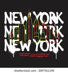 NYC-NEW YORK DESIGN ART ILUSTRATIONS- VECTOR TEXT- TYPHOGRAPHIC PRINT- TEES ART