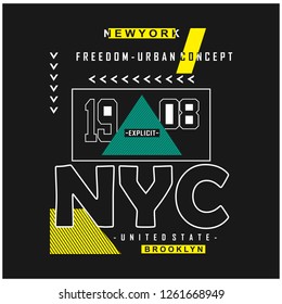 NYC/newyork typography design t shirt,vector illustration