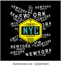 NYC/newyork typography design t shirt,vector illustration