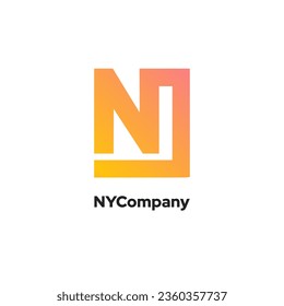 NYCompany - Depicts the letter N with a tail logo icon design template, incorporating initial letter N logo icon design elements.