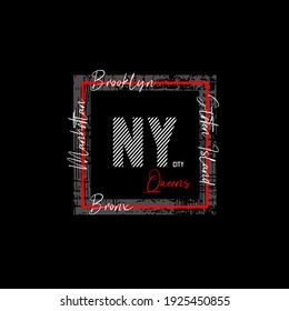 NYC,QUEENS typography graphic design, for t-shirt prints, vector illustration
