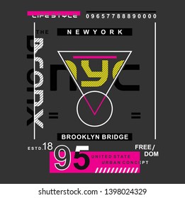 NYC/THE BRONX typography design for t-shirt,vector illustration