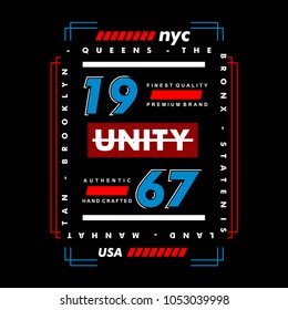 NYCtypography for printing tee shirt design graphic, vector illustration urban young generation 