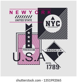 NYC/USA typography design,vector illustration