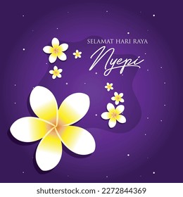 nyepi bali day of silence vector design 