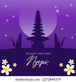 nyepi bali day of silence vector design 
