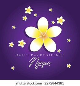 nyepi bali day of silence vector design 