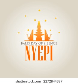 nyepi bali day of silence vector design 