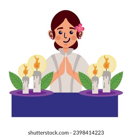 nyepi celebration design vector isolated