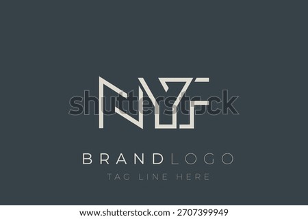NYF abstract letter logo design. Modern Business Logo Design With Abstract Typography and Contemporary Style