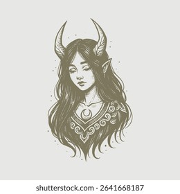 Nyi roro kidul hand drawing