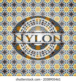 Nylon arabesque badge. arabic decoration. 