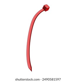 nylon cable ties cartoon. wrap bundle, wire color, electrician fastener nylon cable ties sign. isolated symbol vector illustration