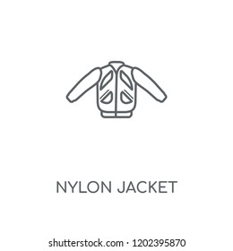 Nylon Jacket linear icon. Nylon Jacket concept stroke symbol design. Thin graphic elements vector illustration, outline pattern on a white background, eps 10.