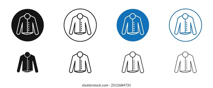 Nylon jacket in set in black and blue color