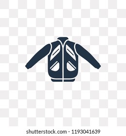 Nylon Jacket vector icon isolated on transparent background, Nylon Jacket transparency concept can be used web and mobile