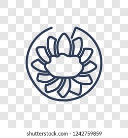 Nymphea icon. Trendy linear Nymphea logo concept on transparent background from Nature collection