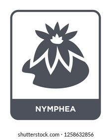 nymphea icon vector on white background, nymphea trendy filled icons from Nature collection, nymphea simple element illustration