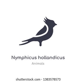 nymphicus hollandicus icon. isolated nymphicus hollandicus icon vector illustration from animals collection. editable sing symbol can be use for web site and mobile app