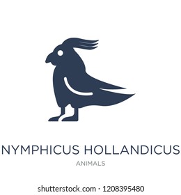 Nymphicus hollandicus icon. Trendy flat vector Nymphicus hollandicus icon on white background from animals collection, vector illustration can be use for web and mobile, eps10