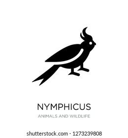 nymphicus hollandicus icon vector on white background, nymphicus hollandicus trendy filled icons from Animals and wildlife collection, nymphicus hollandicus simple element illustration