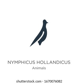 Nymphicus hollandicus icon vector. Trendy flat nymphicus hollandicus icon from animals collection isolated on white background. Vector illustration can be used for web and mobile graphic design, logo,