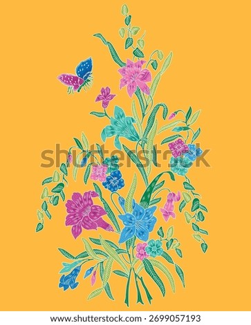 Nyonya Batik Sarong of Lily Pattern