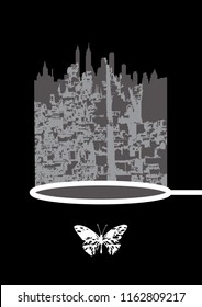 NY-shaped butterfly net