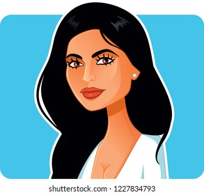 N.Y.,U.S. November 12, 2018, Kylie Jenner Vector Caricature

