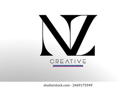 NZ Abstrakt Letters Logo Monogram