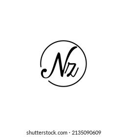 NZ concepto femenino logotipo inicial mejor para belleza y moda