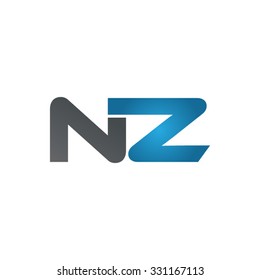 NZ company linked letter logo blue