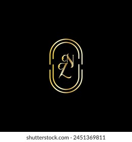 NZ creative modern letters logo design template