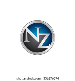 NZ initial circle logo blue