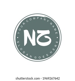 NZ Initial logo Branding Brush wedding business