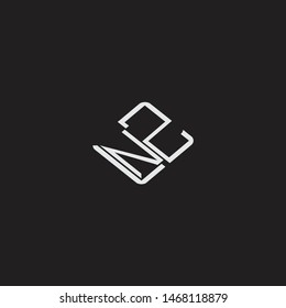 NZ Initial Logo letters with rotate squere template