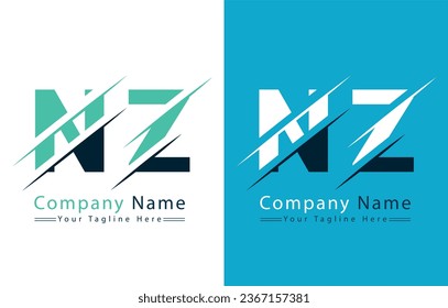 NZ Letter Logo Vector Design Concept Elements