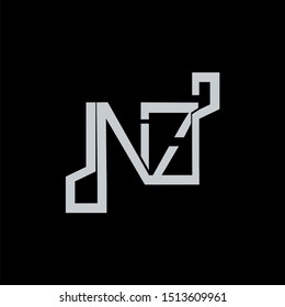 NZ Letter monogram with abstrac concept style design