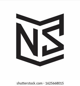 NZ Logo Emblem Monogram With Shield Style Design Template Isolated On white Background
