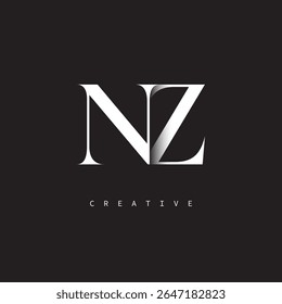 NZ Monogram Logo Minimal Elegant Letter mark for Luxury, Fashion   Creative Brands	
