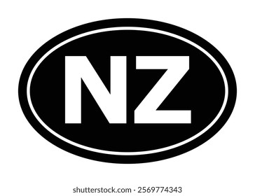 NZ New Zealand Oval Circle Sticker Decal Car Vehicle 🚗
