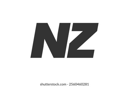 NZ Techno Editable Font Logo For Corporate Branding. Bold, Futuristic Design With Unique Typographic Ideas. Minimal Custom Type And Dynamic Letter Variations For Promotion, Printing, And Book Titles